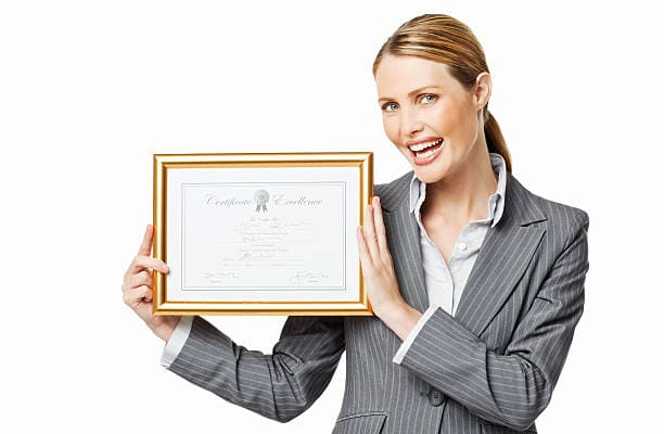 Certificate of Achievement for IT certification success.